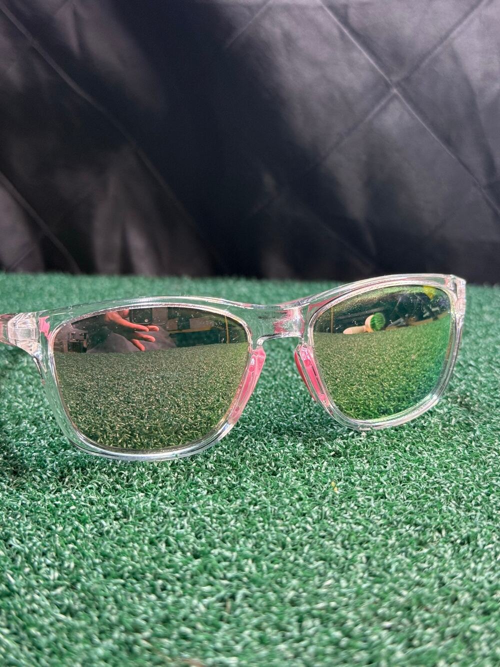 MeetsunPolarized Sports Standard, Transparent Frame-pink Mirror Lens